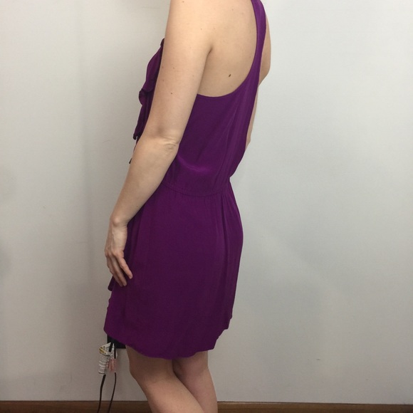 Parker Magenta Purple Silk Sleeveless Dress - Picture 7 of 8
